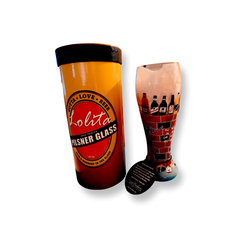 Lolita Pilsner Collection “99 Bottles of Beer on the Wall” Beer Glass.